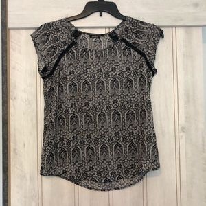 Scotch & Soda Boudoir Black Floral Lace Blouse